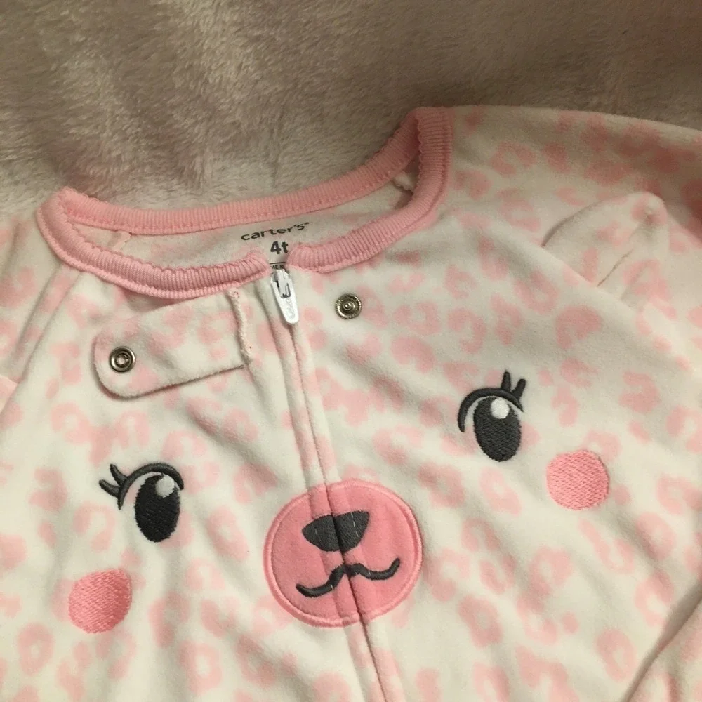 Baby girls footed pajamas bundle fleece cotton‎ 4T carters